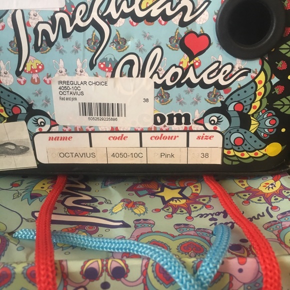 Irregular Choice “Octavius” flats sz7 pink RARE - Picture 5 of 7